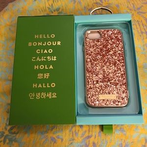 Kate Spade Rose Gold Glittery Case